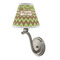 Green & Brown Toile & Chevron Small Chandelier Lamp - LIFESTYLE (on wall lamp)