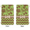 Green & Brown Toile & Chevron Small Laundry Bag - Front & Back View