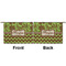 Green & Brown Toile & Chevron Small Zipper Pouch Approval (Front and Back)