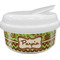Green & Brown Toile & Chevron Snack Container (Personalized)