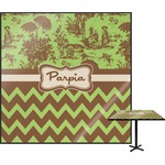 Green & Brown Toile & Chevron Square Table Top - 24" (Personalized)