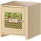 Green & Brown Toile & Chevron Square Wall Decal on Wooden Cabinet