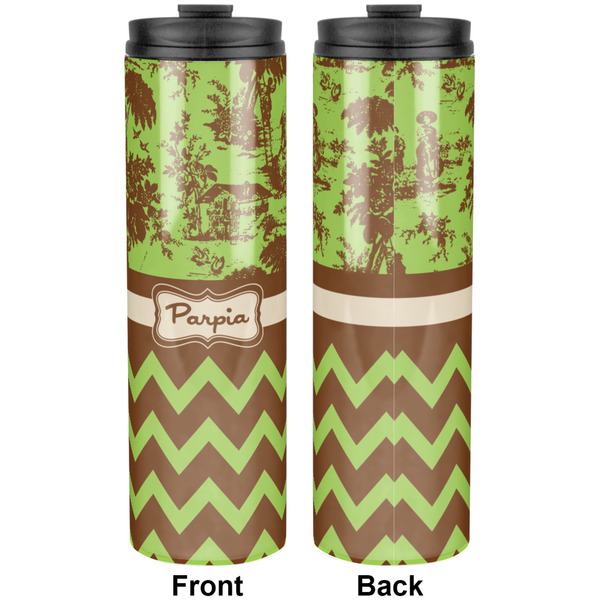 Green & Brown Toile & Chevron Stainless Steel Tumbler 20 Oz - Approval
