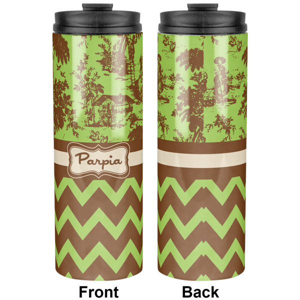 Green & Brown Toile & Chevron Stainless Steel Tumbler - Apvl