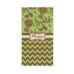 Green & Brown Toile & Chevron Guest Towels - Full Color - Standard (Personalized)