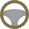 Green & Brown Toile & Chevron Steering Wheel Cover