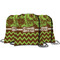 Green & Brown Toile & Chevron String Backpack - MAIN