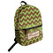 Green & Brown Toile & Chevron Student Backpack (Personalized)