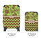 Green & Brown Toile & Chevron Suitcase Set 4 - APPROVAL