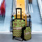 Green & Brown Toile & Chevron Suitcase Set 4 - IN CONTEXT
