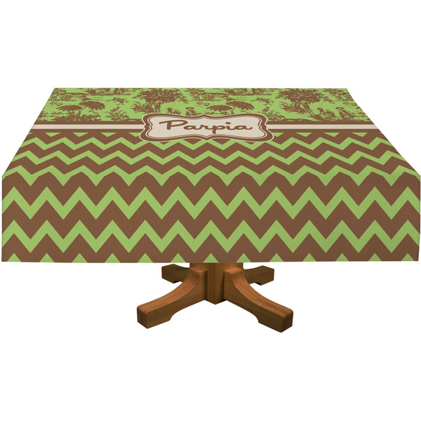 Green & Brown Toile & Chevron Tablecloths (Personalized)