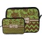 Green & Brown Toile & Chevron Tablet Sleeve (Size Comparison)