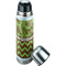 Green & Brown Toile & Chevron Thermos - Lid Off