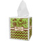 Green & Brown Toile & Chevron Tissue Box Cover (Personalized)