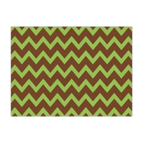 Custom Green & Brown Toile & Chevron Large Tissue Papers Sheets - Heavyweight