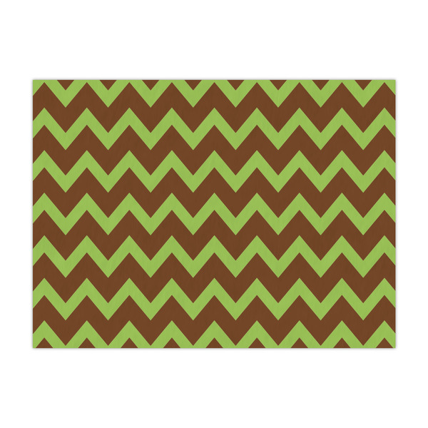 Custom Green & Brown Toile & Chevron Tissue Paper Sheets - Large - Heavyweight