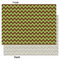 Green & Brown Toile & Chevron Tissue Paper - Lightweight - Large - Front & Back