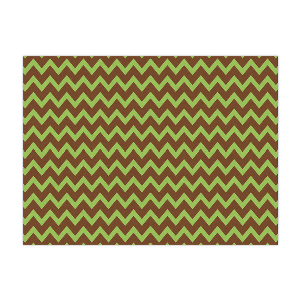 Custom Green & Brown Toile & Chevron Tissue Paper Sheets