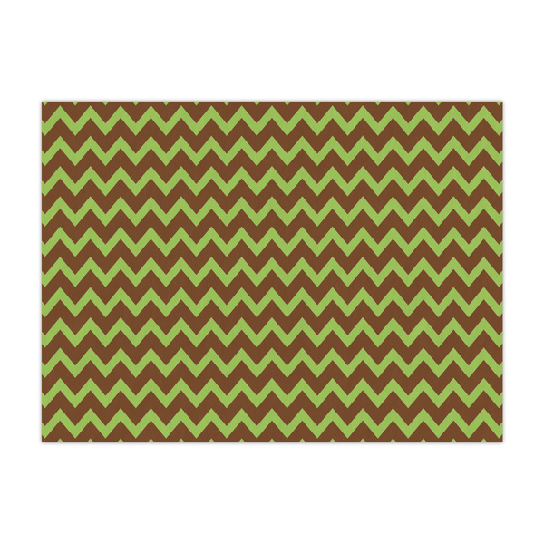 Custom Green & Brown Toile & Chevron Tissue Paper Sheets - Large - Lightweight