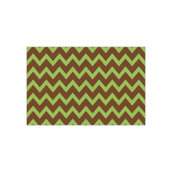 Custom Green & Brown Toile & Chevron Tissue Paper Sheets - Small - Lightweight