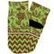 Green & Brown Toile & Chevron Toddler Ankle Socks