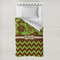 Green & Brown Toile & Chevron Toddler Duvet Cover Only