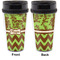 Green & Brown Toile & Chevron Travel Mug Approval (Personalized)
