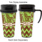 Green & Brown Toile & Chevron Travel Mugs - with & without Handle