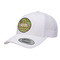 Green & Brown Toile & Chevron Trucker Hat - White