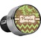 Green & Brown Toile & Chevron USB Car Charger (Personalized)