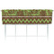 Green & Brown Toile & Chevron Valance