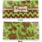 Green & Brown Toile & Chevron Vinyl Check Book Cover - Front and Back