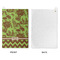 Green & Brown Toile & Chevron Waffle Weave Golf Towel - Approval