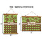 Green & Brown Toile & Chevron Wall Hanging Tapestries - Parent/Sizing