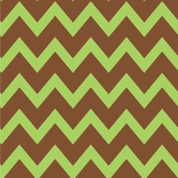 Green & Brown Toile & Chevron Wallpaper & Surface Covering (Water Activated 24"x 24" Sample)