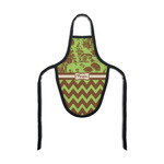 Green & Brown Toile & Chevron Bottle Apron (Personalized)