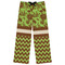 Green & Brown Toile & Chevron Womens Pajama Pants - XS