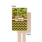 Green & Brown Toile & Chevron Wooden 6.25" Stir Stick - Rectangular - Single - Front & Back