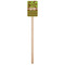 Green & Brown Toile & Chevron Wooden 6.25" Stir Stick - Rectangular - Single Stick