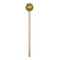 Green & Brown Toile & Chevron Wooden 6" Stir Stick - Round - Single Stick