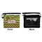 Green & Brown Toile & Chevron Wristlet ID Cases - Front & Back