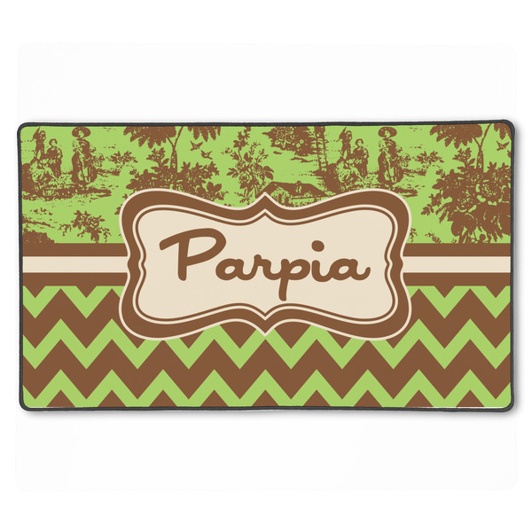 Green & Brown Toile & Chevron XXL Gaming Mouse Pads - 24" x 14" - APPROVAL