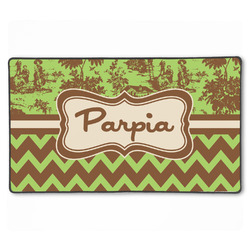 Green & Brown Toile & Chevron XXL Gaming Mouse Pad - 24" x 14" (Personalized)