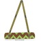 Green & Brown Toile & Chevron Yoga Mat Strap With Full Yoga Mat Design