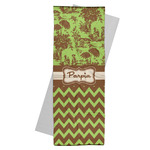 Green & Brown Toile & Chevron Yoga Mat Towel (Personalized)
