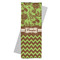 Green & Brown Toile & Chevron Yoga Mat Towel with Yoga Mat