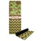 Green & Brown Toile & Chevron Yoga Mat with Black Rubber Back Full Print View
