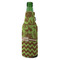 Green & Brown Toile & Chevron Zipper Bottle Cooler - ANGLE (bottle)