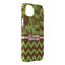Green & Brown Toile & Chevron iPhone Case - Plastic - iPhone 14 Plus (Personalized)
