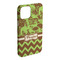 Green & Brown Toile & Chevron iPhone 15 Pro Max Case - Angle